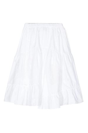 white cotton skirt ERMANNO SCERVINO KIDS | SFGO012CCA276B000
